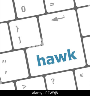 Hawk word sur l'ordinateur pc touche clavier Banque D'Images