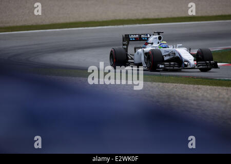 Spielberg, en Autriche. 21 Juin, 2014. FELIPE MASSA du Brésil et Williams Martini Racing durs pendant la séance de qualifications de la Formule 1 Grand Prix d'Autriche en 2014 Spielberg, en Autriche. Credit : James Gasperotti/ZUMA/ZUMAPRESS.com/Alamy fil Live News Banque D'Images