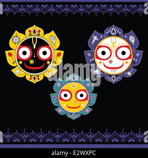 Jagannath. Dieu indien de l'Univers. Banque D'Images