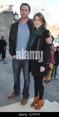 Cocktail tenue à Hugh Lane Gallery avant de 'Oblivion' premiere avec : Amy Huberman,Mark Huberman Où : Dublin, Irlande Quand : 03 Avr 2013 Banque D'Images