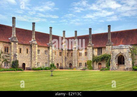 Hôpital de Saint Croix, Winchester, Hampshire, Angleterre, Royaume-Uni Banque D'Images