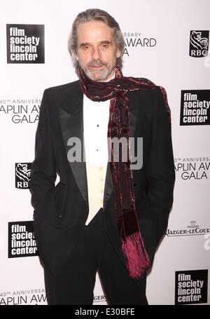 40e anniversaire Chaplin Award Gala Barbra Streisand à l'Avery Fisher Hall, au Lincoln Center avec : Jeremy Irons Où : New York, NY, United States Quand : 22 Avr 2013 Banque D'Images