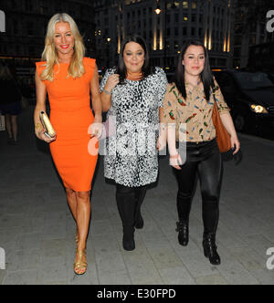 'Stricly Come Dancing Reunion' tête célébrités pour dîner au restaurant STK : Denise van Outen,Lisa Riley,Dani Harmer Banque D'Images