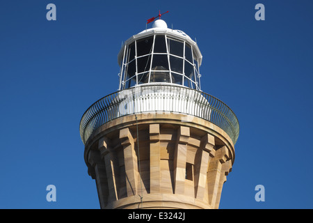 Gros plan Barrenjoey phare, ouvert en 19th siècle, sur barrenjoey promontoire à Palm Beach, Sydney, Nouvelle-Galles du Sud, Australie Banque D'Images