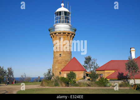 Patrimoine Barrenjhoey et phare en grès à Palm Beach sydney, Nouvelle-Galles du Sud, Australie, une structure de 19th siècles Banque D'Images