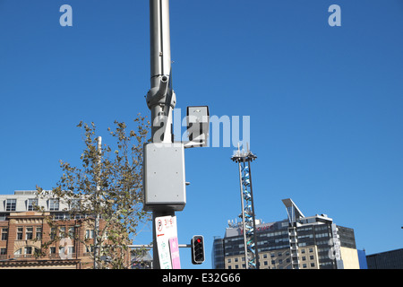 Lumière rouge et Sydney speed camera sur George Street, Sydney, NSW, Australie Banque D'Images