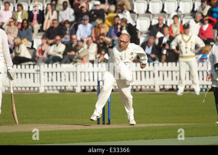 Match de cricket de bienfaisance Bunbury contre Mike Brearley XI du Lords Cricket Ground la collecte de fonds pour l'unité de psychothérapie de Camden. Avec : Andy Jacobs Où : London, Royaume-Uni Quand : 25 mai 2013 Banque D'Images