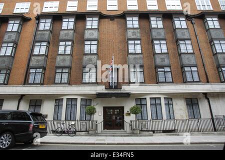 Le roi Edward 7e Hospital à Londres. Souvent favorisé par la famille royale. Comprend : Le roi Édouard 7ème Hôpital Où : London, Royaume-Uni Quand : 16 Juin 2013 Banque D'Images