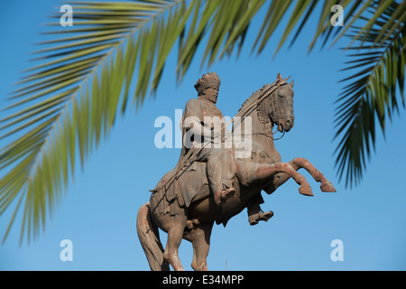 L'empereur Menelik II statue. Addis Abeba. L'Ethiopie Banque D'Images