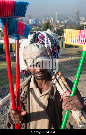 Sur les toits de la ville avec l'hôtel Sheraton. Addis Abeba. L'Éthiopie. Banque D'Images