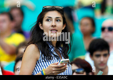 Arena Fonte Nova, Salvador, Brésil. 20 Juin, 2014. Fans, 20 juin 2014 - Football : Football /Coupe du Monde de la FIFA, Brésil 2014 Groupe E match entre la Suisse 2-5 France à l'Arena Fonte Nova, Salvador, Brésil. Credit : D.Nakashima/AFLO/Alamy Live News Banque D'Images