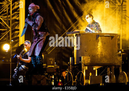 Rammstein en concert à Bravalla auteur mettant en vedette : Rammstein Où : Norrkoping, Suède Quand : 27 Juin 2013 Banque D'Images