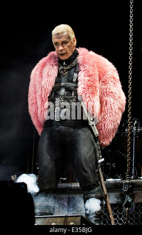 Rammstein en concert à Bravalla auteur mettant en vedette : Till Lindemann Où : Norrkoping, Suède Quand : 27 Juin 2013 Banque D'Images