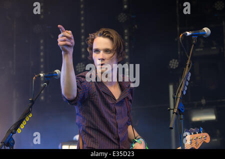 Le festival de Glastonbury 2013 - Jour 1 - Performances - Palma Violets comprend : Palma Violets Où : Pilton, Royaume-Uni lor Banque D'Images