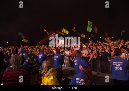 Le festival de Glastonbury 2013 - Jour 1 - Performances - Arctic Monkeys : d''atmosphère où : Pilton, Royaume-Uni Quand : 29 Juin 2013 Banque D'Images