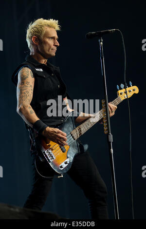 Bravalla Festival - Jour 1- Représentations- Green Day avec Mike Dirnt : Green Day,où : Norrkoping, Suède Quand : 27 Juin 2013 Banque D'Images