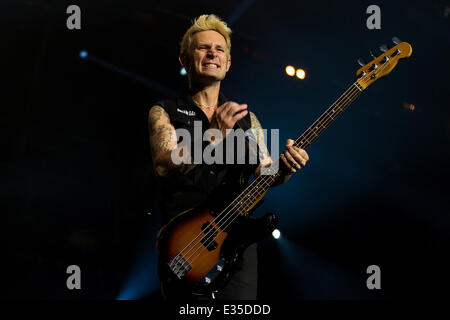 Bravalla Festival - Jour 1- Représentations- Green Day avec Mike Dirnt : Green Day,où : Norrkoping, Suède Quand : 27 Juin 2013 Banque D'Images