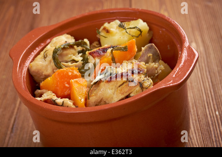 Pays de l'emballeuse ragoût de poulet - cuisine traditionnelle américaine.cuisine de la ferme Banque D'Images