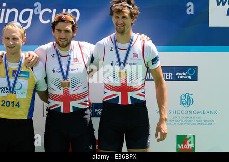 Aiguebelette, France. 22 Juin, 2014. Coupe du monde d'Aviron de la FISA. Credit : Action Plus Sport/Alamy Live News Banque D'Images