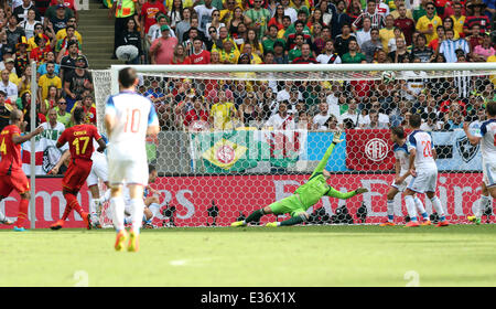 Rio de Janeiro, Brésil. 22 Juin, 2014. Finales de la Coupe du Monde 2014. Groupe H match stade, la Belgique et la Russie. L'objectif de l'ancien crédit : 1-0 pour plus d'Action Sports/Alamy Live News Banque D'Images