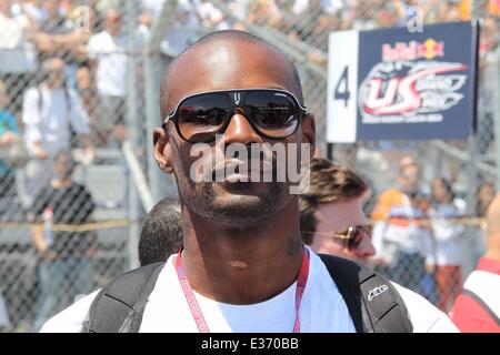 Tyson Beckford visite l'US Grand Prix Moto sur Laguna Seca Raceway à Monterey comprend : Tyson Beckford Où : Salinas, California, United States Quand : 21 juillet 2013 **** Banque D'Images