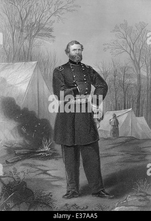 George Henry Thomas, 1816 - 1870, un officier de l'armée des États-Unis et l'Union générale durant la guerre civile américaine, Banque D'Images