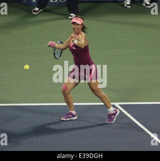 Joueur chinois Zheng Jie bat Venus Williams à l'US Open de Tennis de Flushing Meadows Park comprend : Zheng Jie Où : Flushing Meadows, New York, United States Quand : 29 août 2013 Banque D'Images