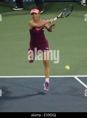 Joueur chinois Zheng Jie bat Venus Williams à l'US Open de Tennis de Flushing Meadows Park comprend : Zheng Jie Où : Flushing Meadows, New York, United States Quand : 29 août 2013 Banque D'Images