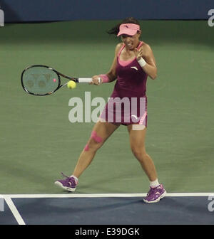 Joueur chinois Zheng Jie bat Venus Williams à l'US Open de Tennis de Flushing Meadows Park comprend : Zheng Jie Où : Flushing Meadows, New York, United States Quand : 29 août 2013 Banque D'Images