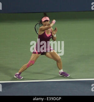 Joueur chinois Zheng Jie bat Venus Williams à l'US Open de Tennis de Flushing Meadows Park comprend : Zheng Jie Où : Flushing Meadows, New York, United States Quand : 29 août 2013 Banque D'Images