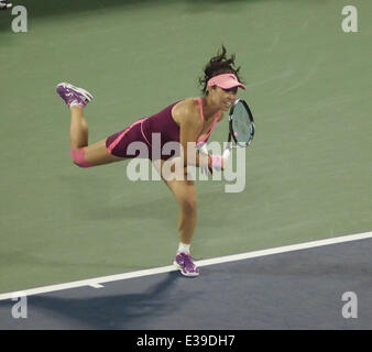 Joueur chinois Zheng Jie bat Venus Williams à l'US Open de Tennis de Flushing Meadows Park comprend : Zheng Jie Où : Flushing Meadows, New York, United States Quand : 29 août 2013 Banque D'Images