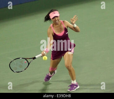 Joueur chinois Zheng Jie bat Venus Williams à l'US Open de Tennis de Flushing Meadows Park comprend : Zheng Jie Où : Flushing Meadows, New York, United States Quand : 29 août 2013 Banque D'Images