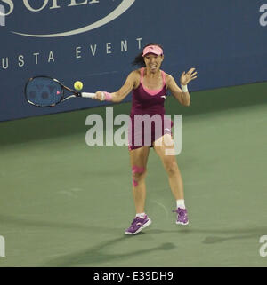 Joueur chinois Zheng Jie bat Venus Williams à l'US Open de Tennis de Flushing Meadows Park comprend : Zheng Jie Où : Flushing Meadows, New York, United States Quand : 29 août 2013 Banque D'Images