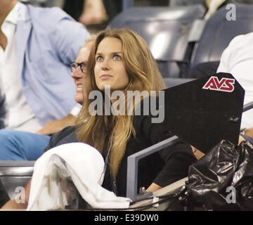 Andy Murray bat Michaël Llodra à l'US Open de tennis avec : Kim Sears Où : Flushing Meadows, New York, United States Quand : 29 août 2013 Banque D'Images