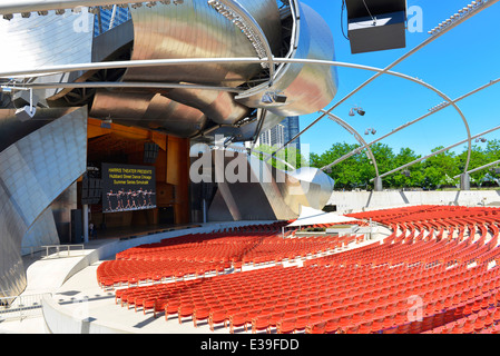 Pavillon Jay Pritzker au Millennium Park, la boucle, Chicago Banque D'Images