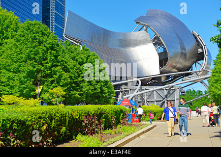 Pavillon Jay Pritzker au Millennium Park, la boucle, Chicago Banque D'Images