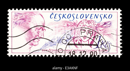 Timbre-poste de représentant de la Tchécoslovaquie Karel Svolinsky, Czech Graphics Designer. Banque D'Images