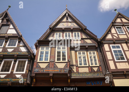 Les bâtiments à ossature bois sur Zöllnerstrasse, Celle, Basse-Saxe, Allemagne Banque D'Images