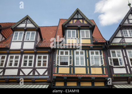 Les bâtiments à ossature bois sur Zöllnerstrasse, Celle, Basse-Saxe, Allemagne Banque D'Images