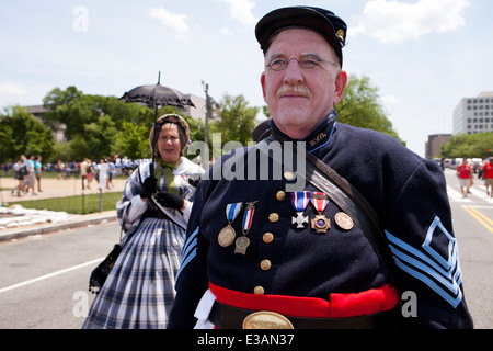 American Civil War reenactors - Washington, DC USA Banque D'Images