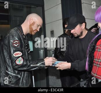 L'arrivée des bandes pour Arthur's Day (Arthur Guinness) à l'hôtel Morrison avec : Mark Sheehan Où : Dublin, Irlande Date : 25 Sep 2013 ** Non disponible pour publication dans des magazines tabloïds irlandais ou Irish** Banque D'Images