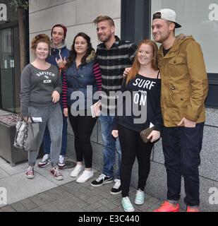 L'arrivée des bandes pour Arthur's Day (Arthur Guinness) à Morrison Hotel comprend : l'Orignal Rudeboys Où : Dublin, Irlande Date : 25 Sep 2013 ** Non disponible pour publication dans des magazines tabloïds irlandais ou Irish** Banque D'Images