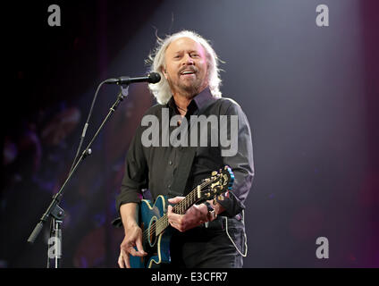 Barry Gibb effectuant à la Manchester Arena avec : Barry Gibb où : Manchester, Royaume-Uni Quand : 29 août 2013 Banque D'Images