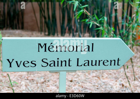 Les jardins Majorelle restauré avec soin par Yves Saint-Laurent à Marrakech, Maroc, Afrique du Nord. Banque D'Images