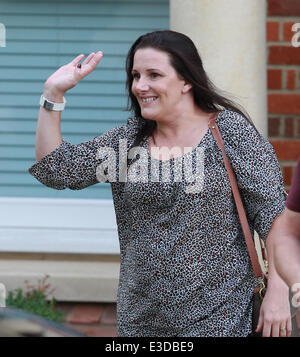 Sam Bailey quitte le finaliste de X Factor's house comprend : Sam Bailey Où : London, Royaume-Uni Quand : 08 Oct 2013 Banque D'Images