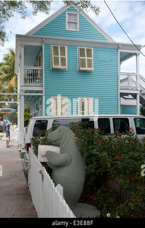 Maison typique de Key West, Miami, Floride, USA Banque D'Images