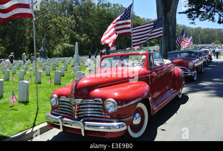 40's classic convertible plymouth sur l'affichage à l'car show dans Presidio San Francisco Banque D'Images