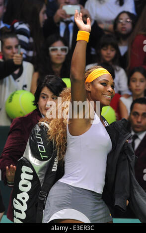 TEB BNP Paribas WTA Championships JOUR 1 match entre Serena Williams et Angelique Kerber des USA de l'Allemagne à la Sinan Erdem Dome le 22 octobre 2013 à Istanbul, Turquie. Sur la photo : Serena Williams, de l'USA. Où : Istanbul, Turquie Quand : 22 Oct 2013 Banque D'Images