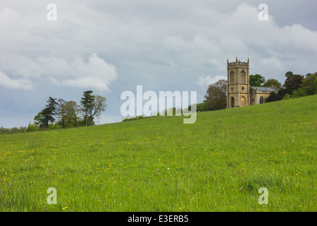 Croome Court est un Neo-Palladian mi 18ème siècle hôtel particulier entouré d'un vaste parc paysager en Afrique du Worcestershire. Banque D'Images