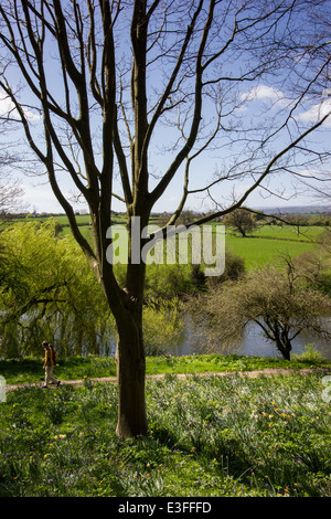 Bordé par la rivière Wye, le barrage est situé dans une campagne Herefordshire et a de nombreux secrets à découvrir historique. Banque D'Images